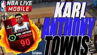 90 OVR TOTW KARL ANTHONY TOWNS REVIEW! NBA LIVE MOBILE