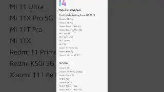 Latest MIUI 14 device update list|Today|Xiaomi|Redmi