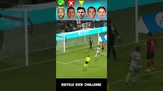 Messi vs Ronaldo vs Neymar vs Mbappe vs Zlatan | Bicycle Kick Challenge #footballshorts #shorts