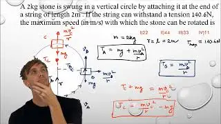 Vertical Circular Motion: Calculate Tension; #Jee #NEET #ExemplarPhysics