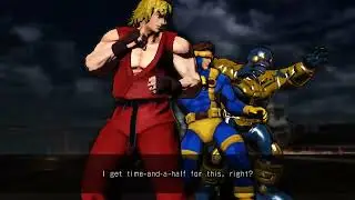 Ultimate Marvel vs. Capcom 3 PC Playthrough w/Cyclops/Ken/Thanos (1080p/60fps)