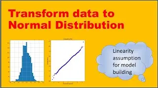 How to transform data to normal  distribution |  homoscedasticity