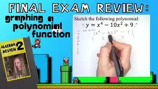 Graph the polynomial 𝑦＝𝑥⁴ − 10𝑥²＋9.