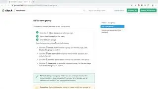 How to CREATE A USER GROUP in SLACK?