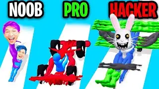 NOOB vs PRO vs HACKER In HUMAN VEHICLE!? (ALL LEVELS!)