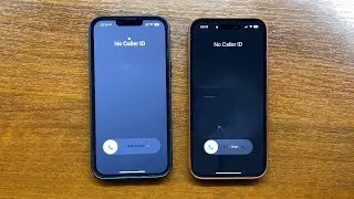 iPhone 13 PM vs iPhone 14 PM No Caller ID Incoming Call iOS 17 vs iOS 16.5 Dialers. Slide to Answer