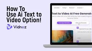 How to Use Ai Text to Video Option in Vidnoz Ai [easy]