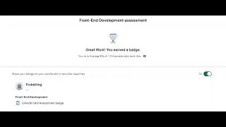 linkedin front end development assessment answers 2023