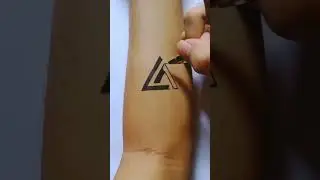 How To Make Triangle Tattoo On Arm With Pen