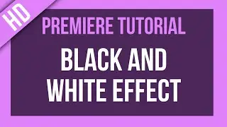 Premiere Pro Tutorial: Black & White Effect on Footage