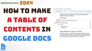 How to Make a Table of Contents in Google Docs | Navigating Google Docs - Table of Contents