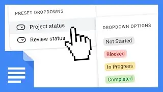 Google Docs Tutorial: Custom Dropdown Menus