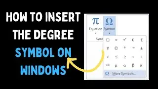 How to Insert the Degree Symbol on Windows 11