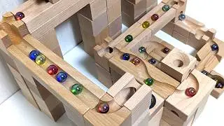 Marble Run ASMR ☆ Wooden Cubolo Magnet Course 2 pattern assembly examples