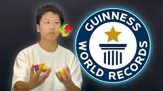 Solving Cubes Whilst JUGGLING - Guinness World Records