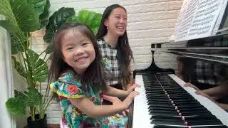 Helping 5yo Transfer Student Olivia improve Scale, Note Reading + learn Slurs ft. Isabelle Ng