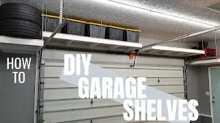 AWESOME Hanging Garage Shelves | DIY Garage Storage | Garage Makeover pt. 4