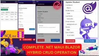 .NET 8.0 COMPLETE CRUD OPERATION IN .NET MAUI BLAZOR HYBRID APP USING SQLITE||,MVVM DATA BINDING💥🚀