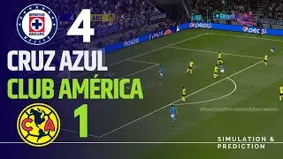 Cruz Azul 4-1 América | Liga MX 24/25 | Simulación/Recreación eFootball