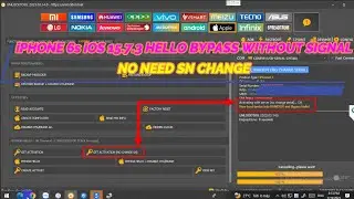 iPHONE 6s iOS 15.7.3 HELLO BYPASS WITHOUT SIGNAL WITH UNLOCKTOOL(NO NEED SN CHANGE)