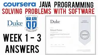 Coursera: Java Programming Solving Problems With Software Answers | Week [ 1 to 4 ] Quiz Answers