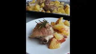 Cara membuat ayam dengan kentang di oven | Baked chicken and potatoes