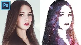 Galaxy Double Exposure Effect Picture - Photoshop Tutorial