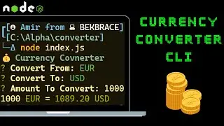 Build Currency Converter CLI App -  Node Programming + Frankfurter.app