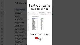 Whether text contains number or not #excel