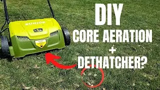 Fall Lawn Care | How to Aerate, Dethatch & Overseed Your Lawn the Easy Way!! Sun Joe Dethatcher