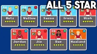 THE BEST TEAM ON RETRO BOWL COLLEGE (ALL 5 STAR PLAYERS)