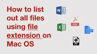 How to search/list all files using file extension on Mac OS