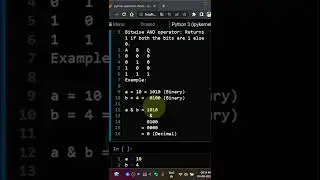bitwise operator AND python english #python #shorts