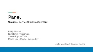 CDS11. Quality of Service (QoS) Management