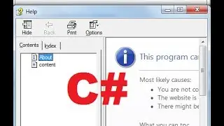 C# Tutorial 95: How to open and use CHM (Compiled HTML Help) help file in C#