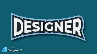 How to design double curved text effect [Affinity Designer 2]