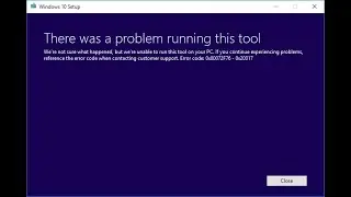 Windows Media Creation Tool Error 