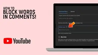 How to Hide Specific Words from YouTube Channel Comments [EASY] | Block a word in comments