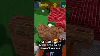 disguising myself as a BRICK WALL on roblox.. 🧱 #shorts #roblox