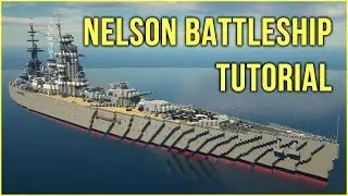 🚢 Minecraft Tutorial: How to Make a Battleship (Nelson-class)