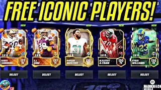 HOW TO GET FREE ICONIC PLAYERS! EVERY METHOD! Madden Mobile 24