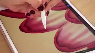 Timelapse: Colouring flower petals in Procreate