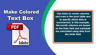 How to make a colored comment text box in a PDF file using Adobe Acrobat Pro DC