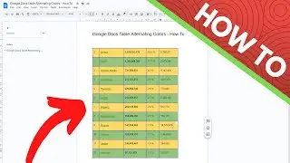 Google Docs Table Alternating Colors - How To