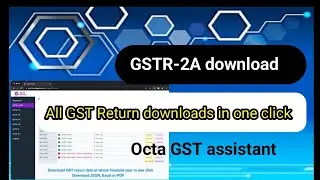 GSTR-2A download | All Gst Returns downloads in one click (OCTA GST ASSISTANT) @CutebabyPritRathour