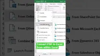 How to Convert PDF to Excel from within Excel