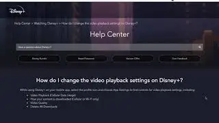 How to change the video playback settings on Disney+?