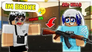 1 Kill = 1K ROBUX w/ My LITTLE BROTHER 😳 (Da Hood)