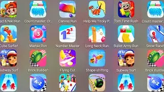 Count Master 3D,Number Master,Monster Squad Rush,Bullet Army Run,Subway Surf,Vlad & Niki Run,A Z Run