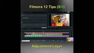 How to use Adjustment Layer in Filmora 12 #shorts